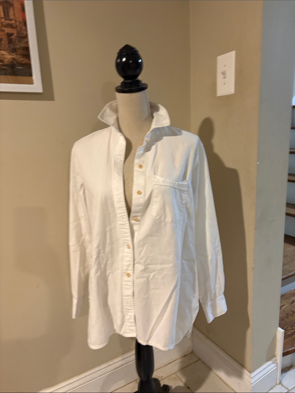 Madewell White Oversized Button Down Shirt Size Small Classic Cotton
